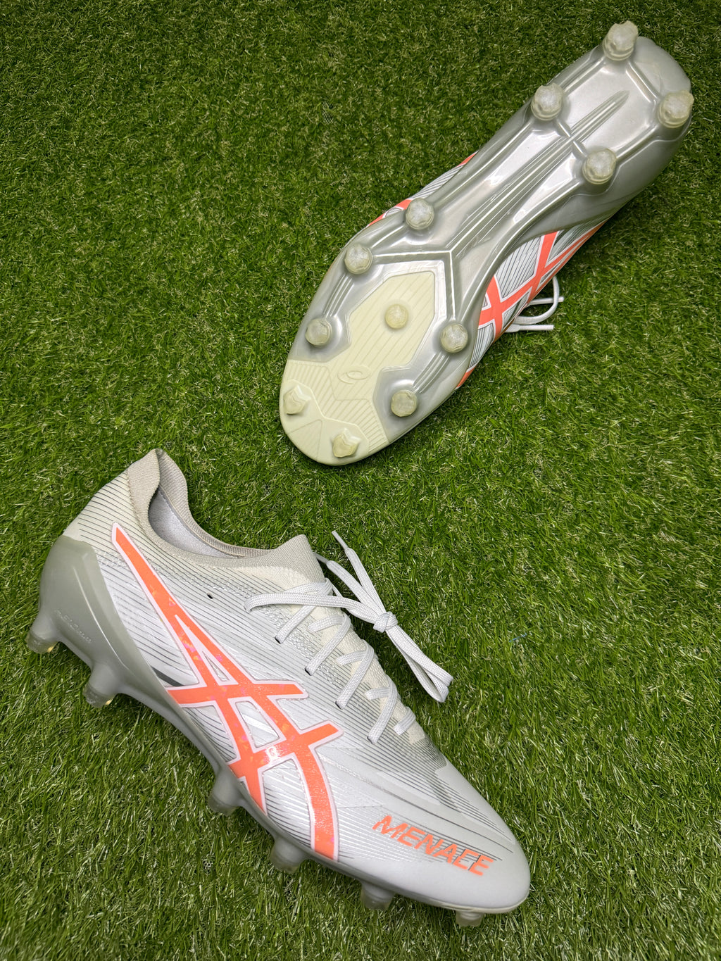 Asics Menace 5 FG 'White/Coral'