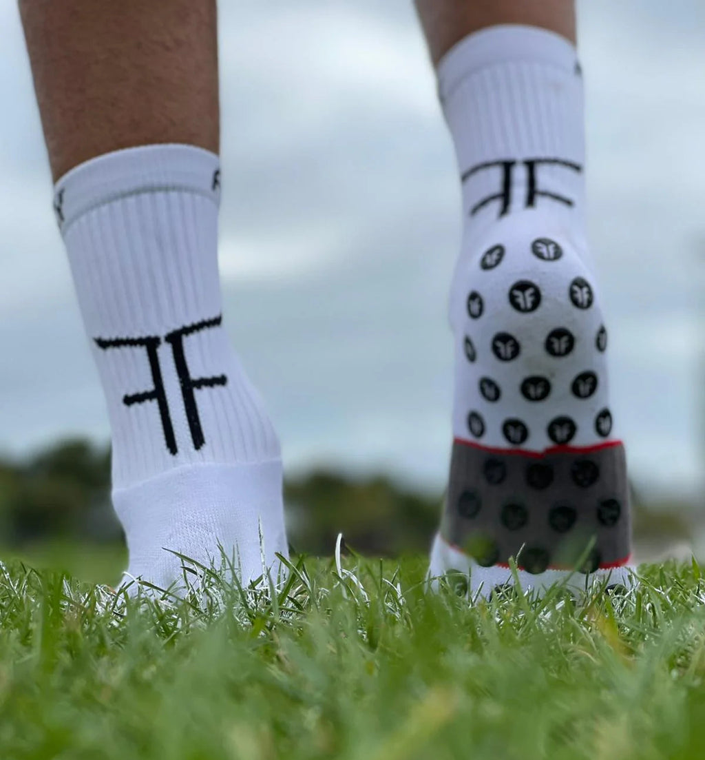 Fly Grip Socks Pack of 3 (White)